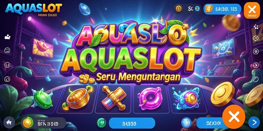 Tampilan gameplay AQUASLOT yang menarik dan mengasyikkan saat bermain Slot.