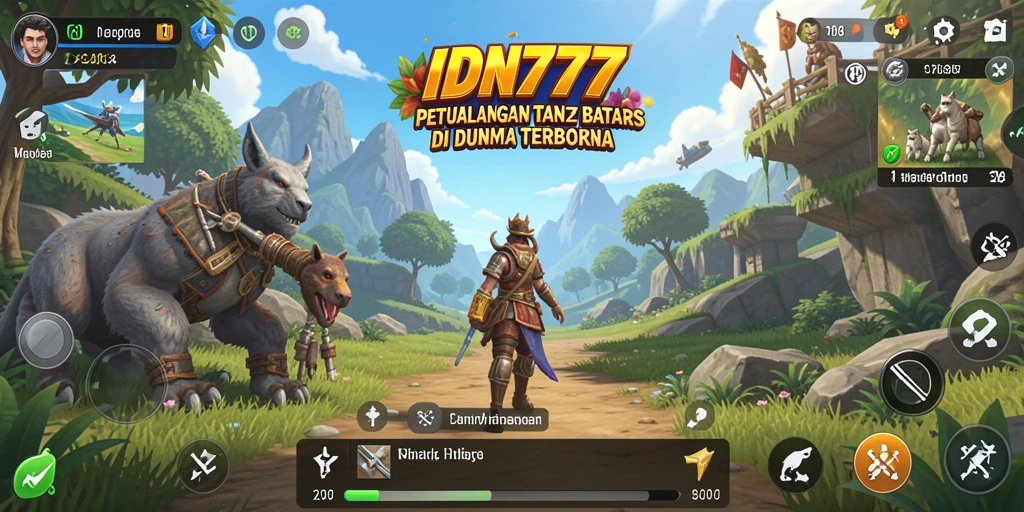 Screenshot gameplay IDN777 menampilkan dunia terbuka yang menakjubkan.