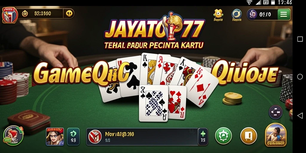 Tangkapan layar utama menampilkan aksi permainan QiuQiu yang seru.