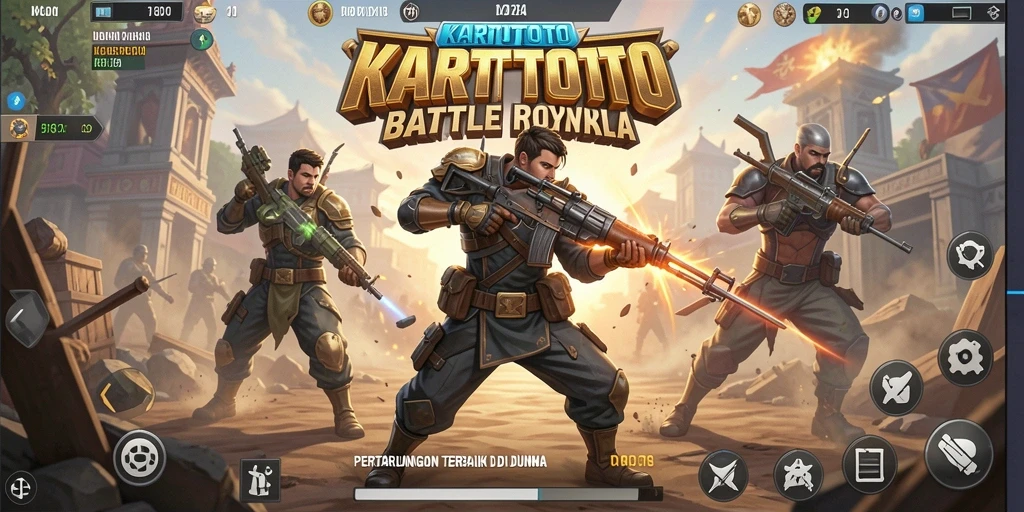 Tampilan gameplay seru dari KARTUTOTO, aksi Battle Royale yang mendebarkan.