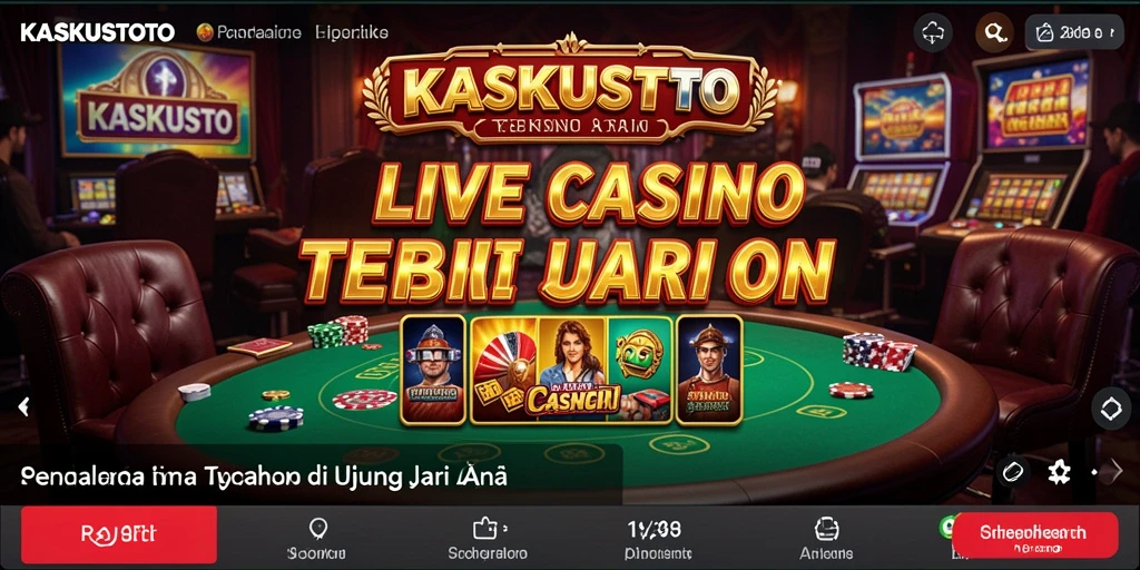 Tampilan gameplay KASKUSTOTO yang seru dan interaktif di Live Casino.