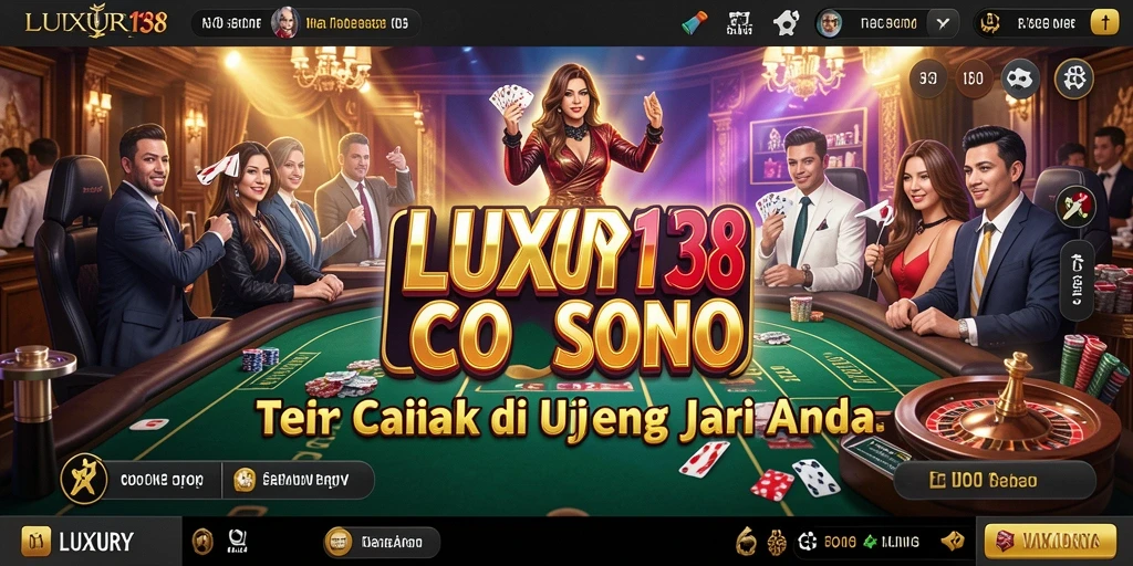Screenshot gameplay LUXURY138 menampilkan dealer langsung yang berinteraksi dengan pemain.