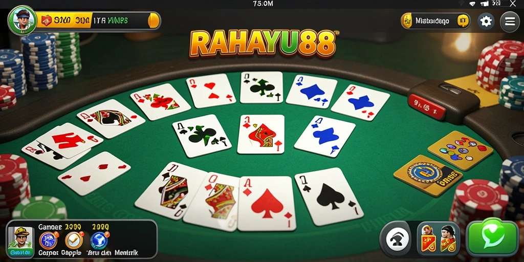 Tampilan seru gameplay Gaple di RAHAYU88 yang menarik.
