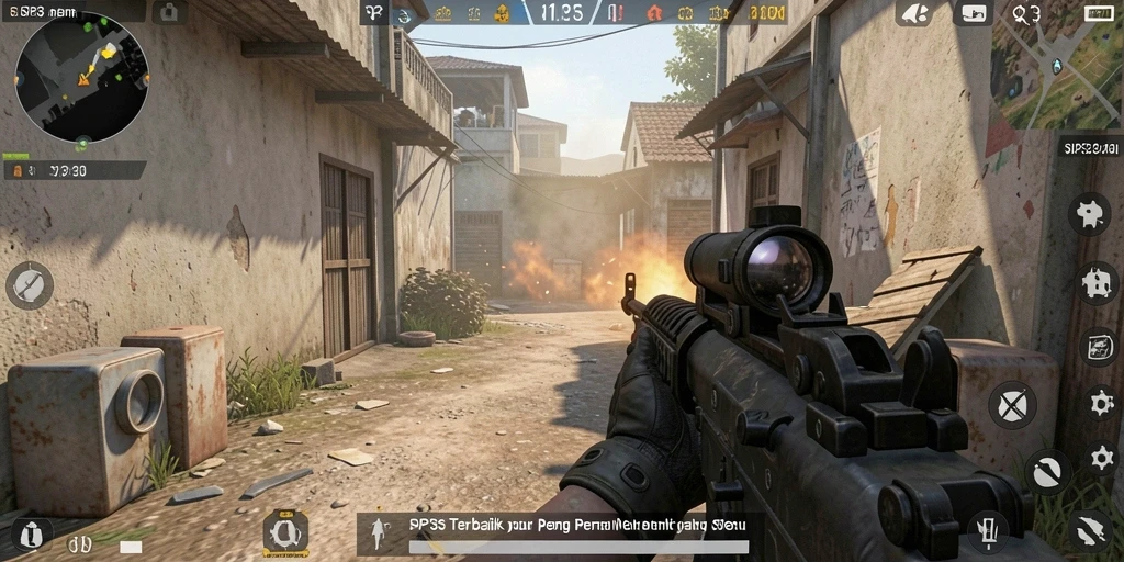 Tangkapan layar gameplay SIP33 menunjukkan aksi tembak-menembak yang intens.