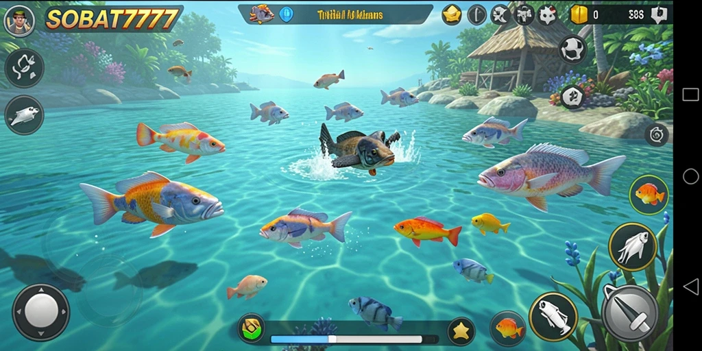 Tampilan gameplay Tembak Ikan yang seru dan menantang!