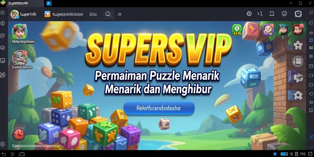 Tampilan gameplay SUPERSVIP dengan puzzle yang menantang.